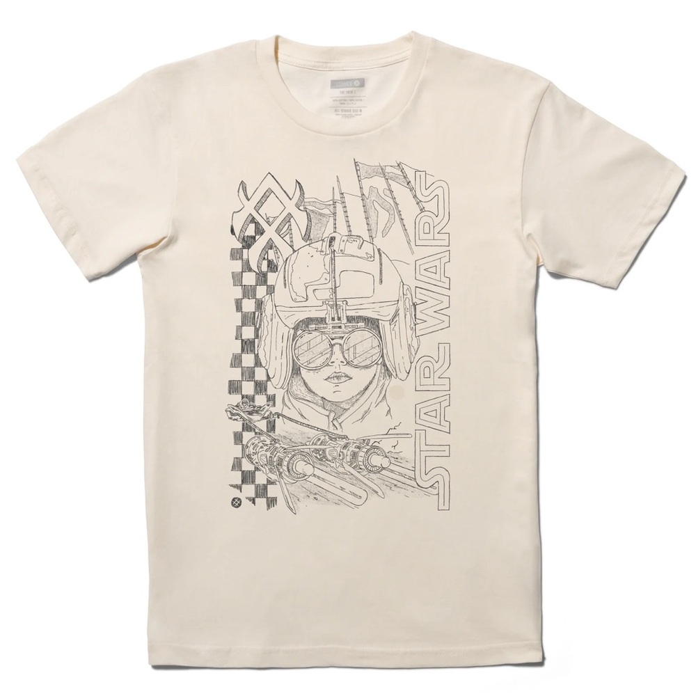 Star Wars Anakin Limited Edition Tee by Stance, Size Small in Vintage White
